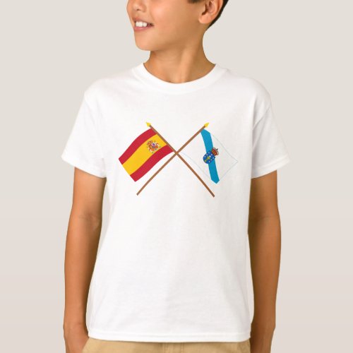 Crossed flags of Spain and Galicia T_Shirt