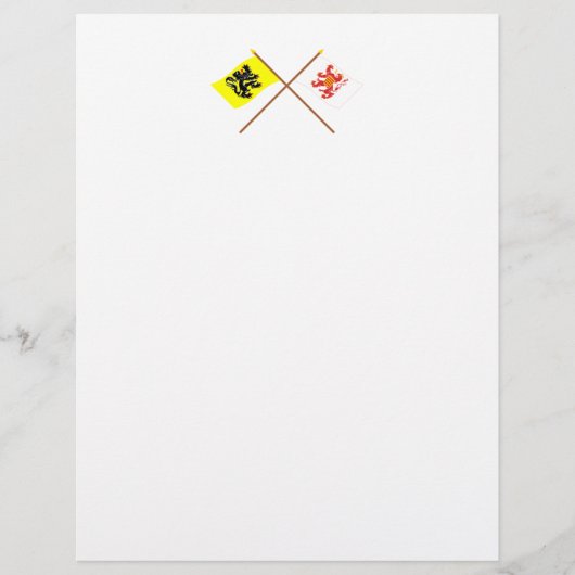Crossed Flanders and Limburg Flags (Front)