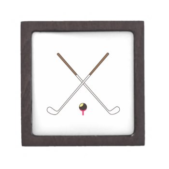 Crossed Golf Clubs Gift Box by Grandslam_Designs at Zazzle
