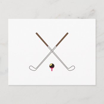 Crossed Golf Clubs Postcard by Grandslam_Designs at Zazzle
