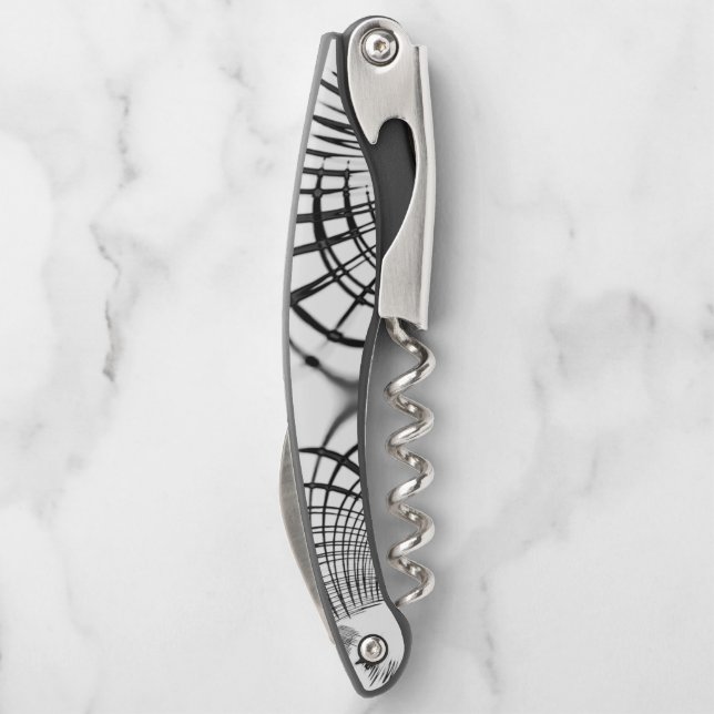 Crossed gray lines remind us of drawings of claw waiter's corkscrew (Back)