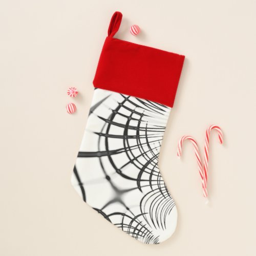 Crossed grey lines remind us of drawings of claw christmas stocking