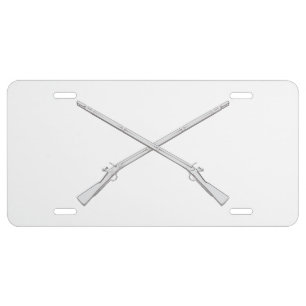 Crossed Infantry Muskets License Plate
