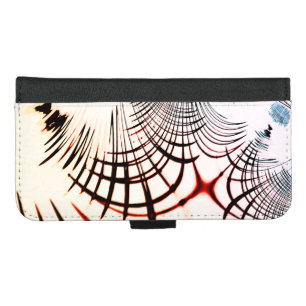 Crossed lines of varied colors in light background iPhone 8/7 plus wallet case