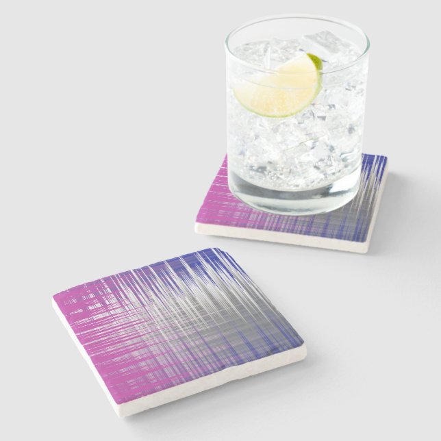 crossed lines stone coaster (Side)
