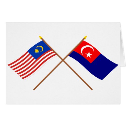 Crossed Malaysia and Johor flags