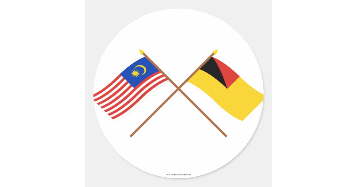 Crossed Malaysia And Negeri Sembilan Flags Classic Round Sticker Zazzle Com<script async src=