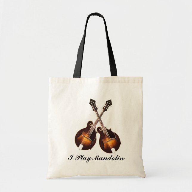 CROSSED MANDOLINS-BAG TOTE BAG (Front)