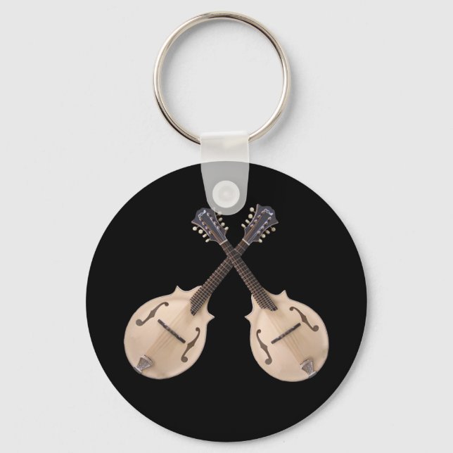 CROSSED  MANDOLINS- KEYCHAIN (Front)