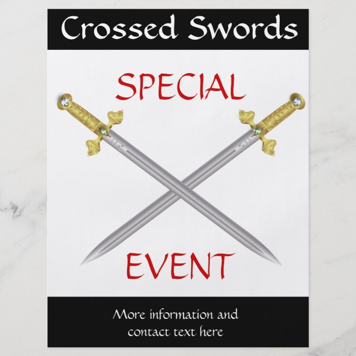 Crossed Medieval Swords Flyer Template