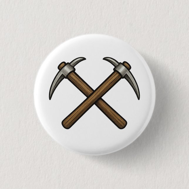 crossed mining pickaxes button (Front)