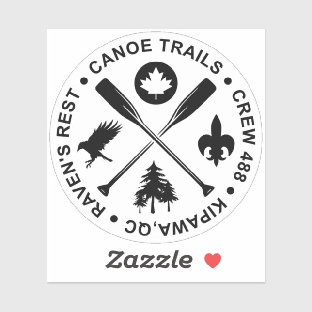 Crossed Paddles 2024 Sticker (Sheet)