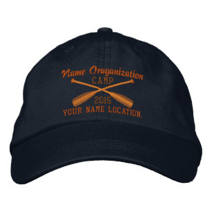 Crossed Paddles Embroidery for Club Camp Team Lake Embroidered Baseball Hat