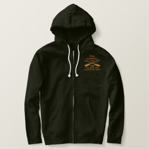 Crossed Paddles Embroidery for Club Camp Team Lake Embroidered Hoodie