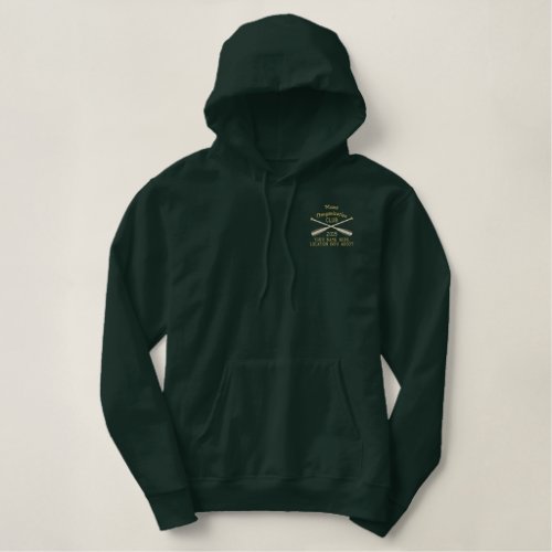 Crossed Paddles Embroidery for Club Camp Team Lake Embroidered Hoodie