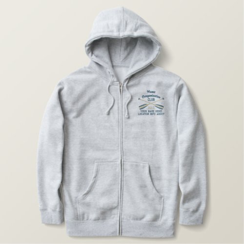 Crossed Paddles Embroidery for Club Camp Team Lake Embroidered Hoodie