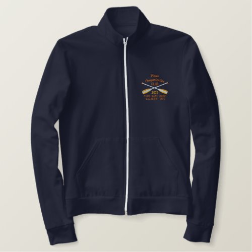 Crossed Paddles Embroidery for Club Camp Team Lake Embroidered Jacket