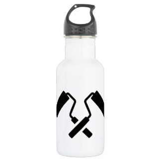 Crossed painter rolls water bottle