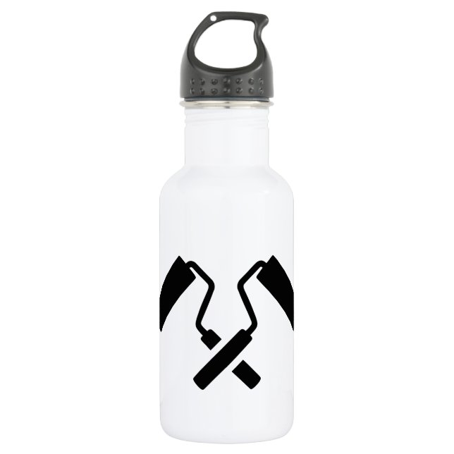 Crossed painter rolls water bottle (Front)