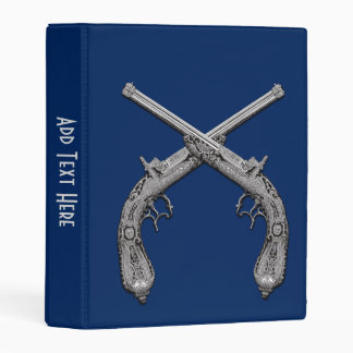 Crossed Pistols Navy Mini Binder