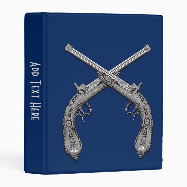 Crossed Pistols Navy Mini Binder (Front/Spine)