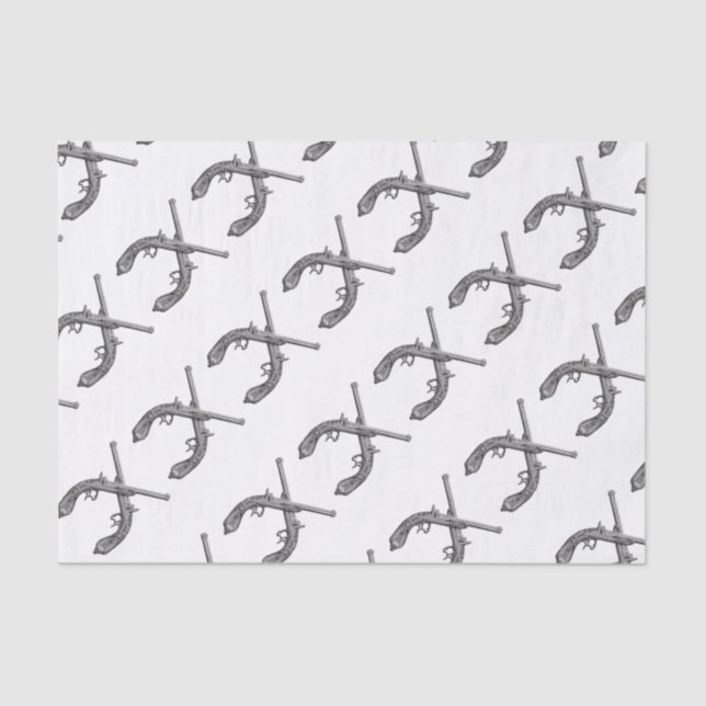 Crossed Pistols Tissue Paper (Front)