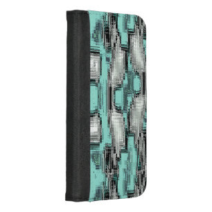 Crossed pixelated lines forming abstract squares iPhone 8/7 plus wallet case