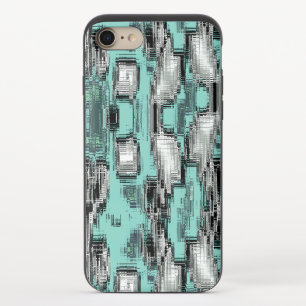 Crossed pixelated lines forming abstract squares iPhone 8/7 slider case