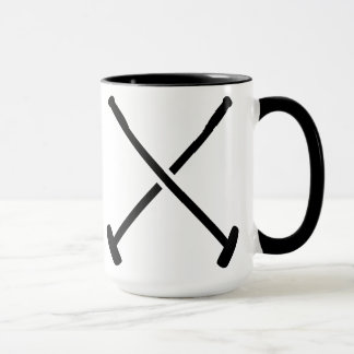Crossed polo mallet mug
