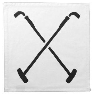 Crossed polo mallets cloth napkin