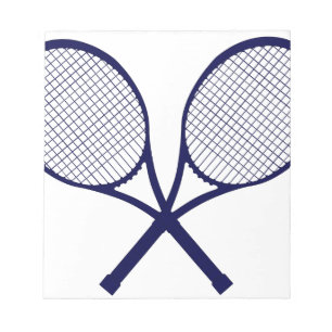 Crossed Rackets Silhouette Notepad