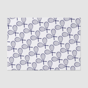 Crossed Rackets Silhouette Tissue Paper