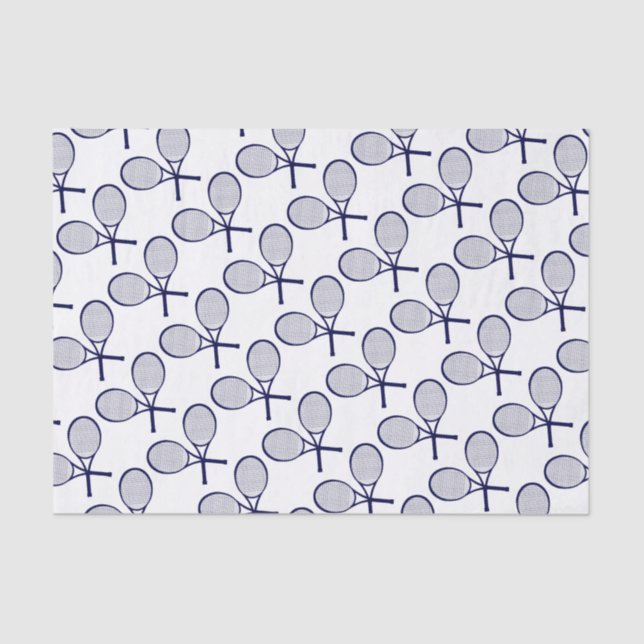 Crossed Rackets Silhouette Tissue Paper (Front)