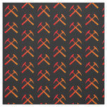 Crossed Rock Hammers Fabric