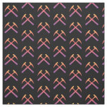Crossed Rock Hammers Fabric