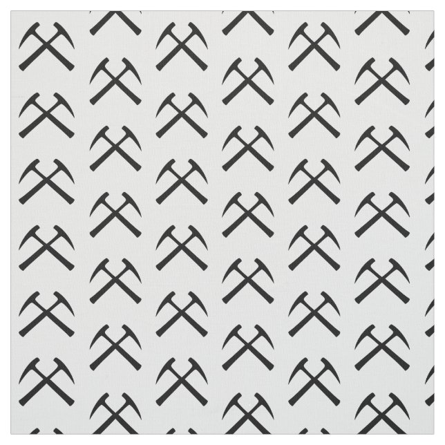 Crossed Rock Hammers Fabric (Swatch)