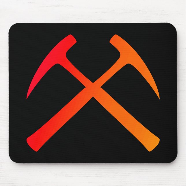 Crossed Rock Hammers Mousepad (Front)