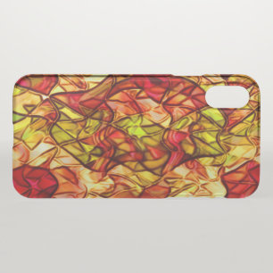 Crossed ropes hidden under some red awning fabric iPhone XS case