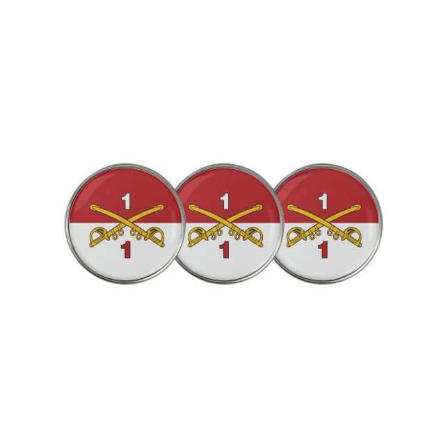 Crossed saber Cav Guidon Ball Marker (3 Up)
