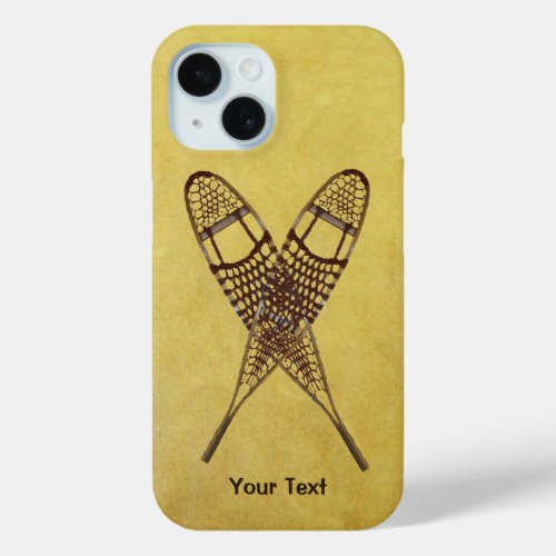 Crossed Snowshoes iPhone 15 Case