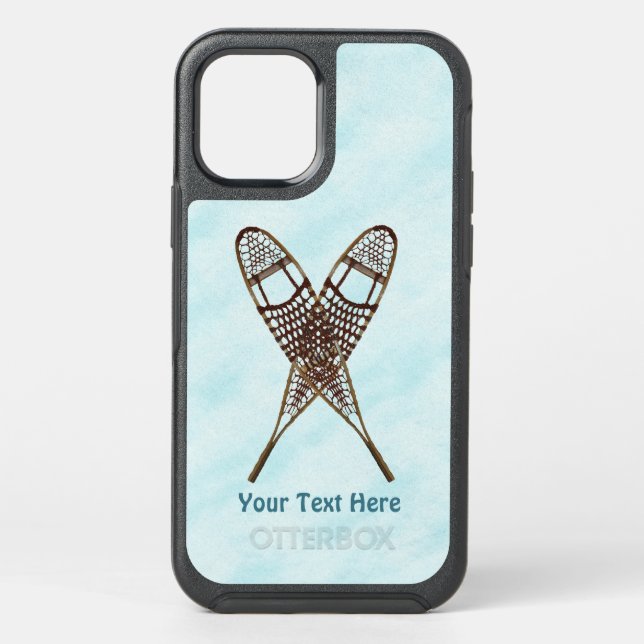 Crossed Snowshoes On Snow Otterbox iPhone Case (Back)