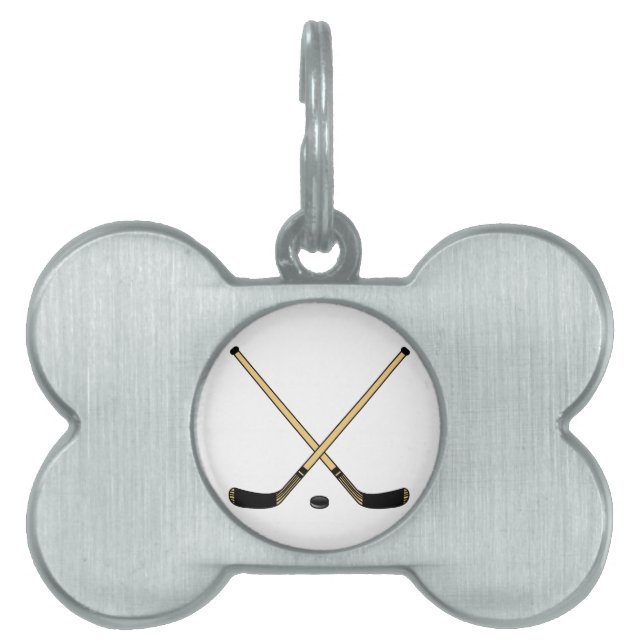 Crossed Sticks Pet Tag (Front)