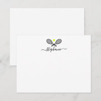 Crossed Tennis Rackets Modern Script