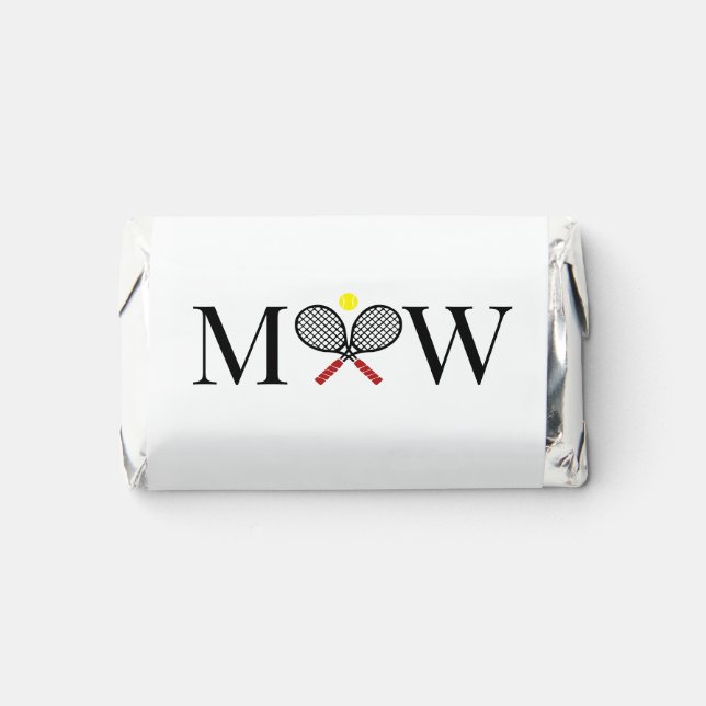 Crossed Tennis Racquets Couple Wedding 2 Initial C Hershey's Miniatures (Front)