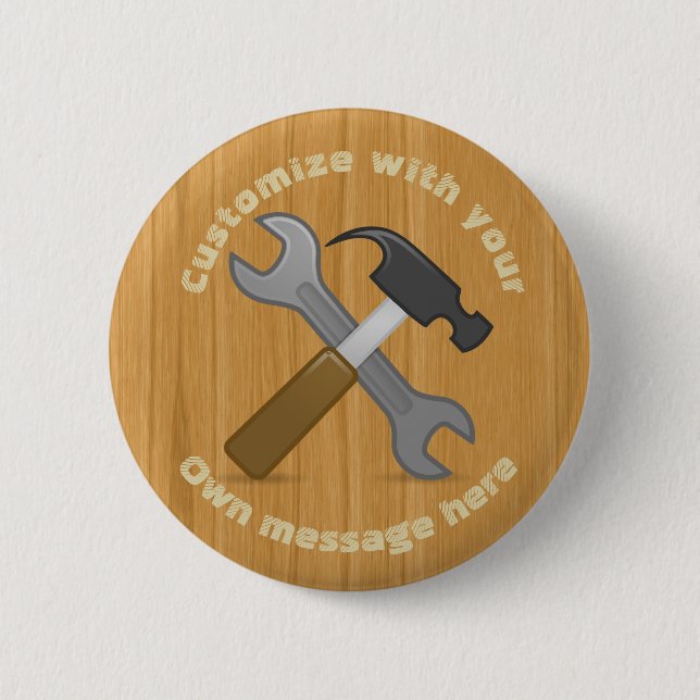 Crossed Tools Icon Custom Text Button (Front)