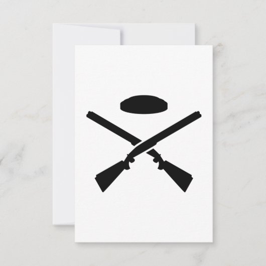 Crossed trap shooting shotguns (Front)