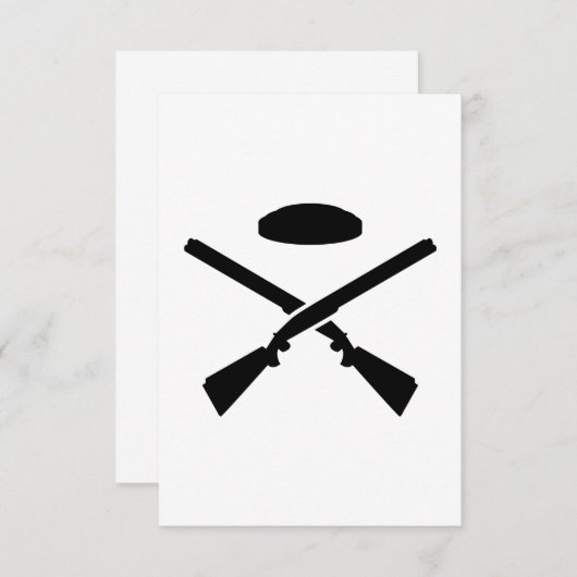 Crossed trap shooting shotguns (Front/Back)