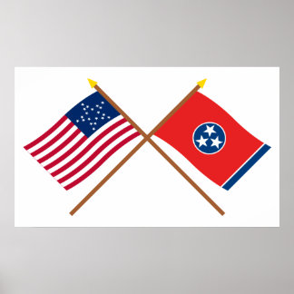 Tennessee State Flag Art & Framed Artwork | Zazzle