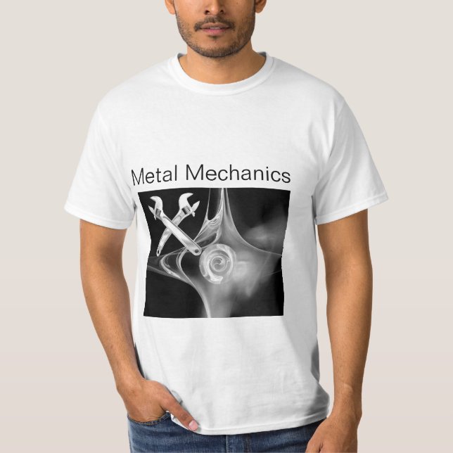 CROSSED WRENCHES METAL MECHANICS,PLUMBERS T-Shirt (Front)