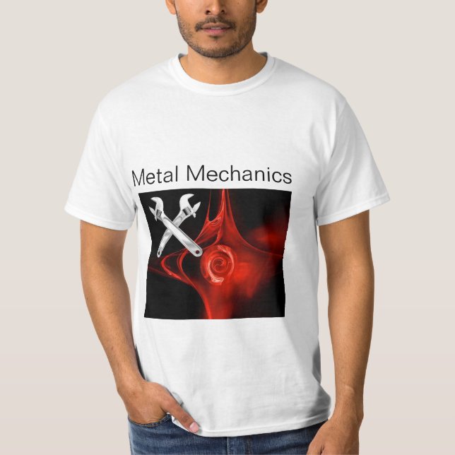 CROSSED WRENCHES METAL MECHANICS,PLUMBERS T-Shirt (Front)